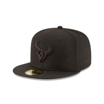 Houston Texans Gorra | New Era NFL Black On Black 59fifty Fitted Cap Mexico - Negros